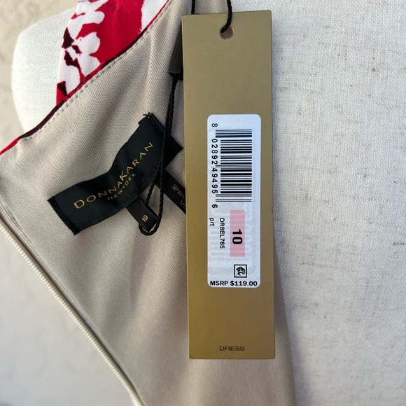 Donna Karan Red Floral Dress - Picture 6 of 6